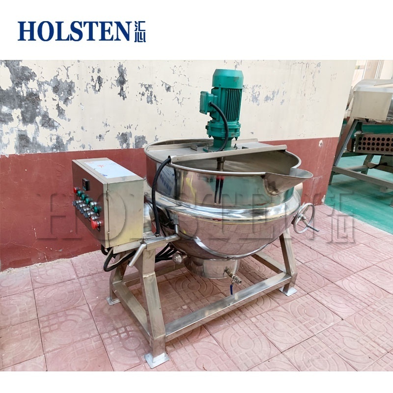 50L- 600L industrial jacketed kettle with agitator sanitary porridge soup boiler mixing cooking jacketed kettle