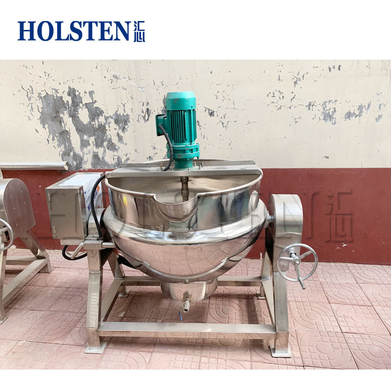 50L- 600L industrial jacketed kettle with agitator sanitary porridge soup boiler mixing cooking jacketed kettle