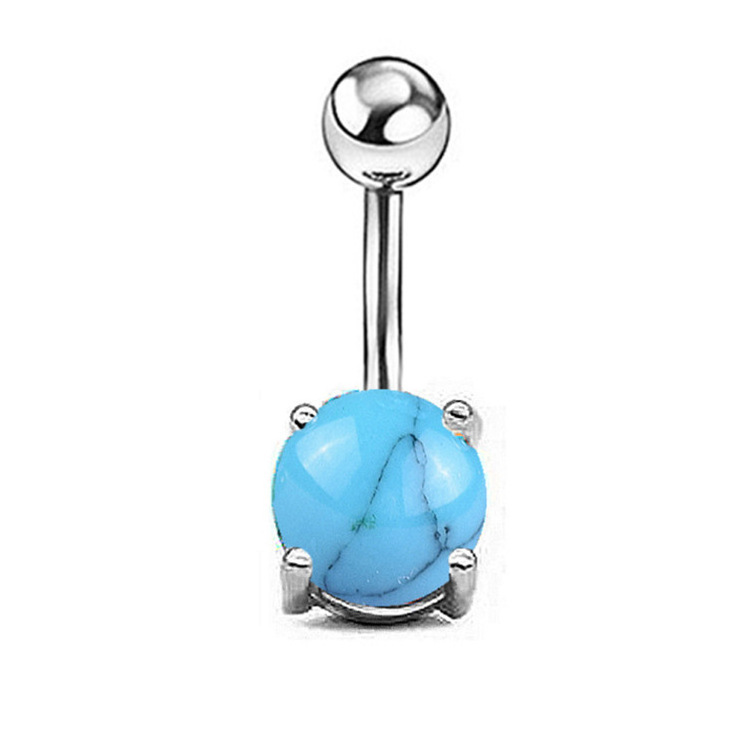 High Quality Stainless Steel Belly Button Rings CZ Zircon Piercing Navel Rings for Women Jewelry