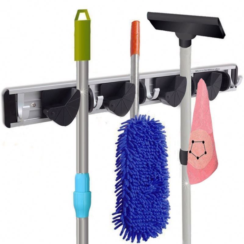 Garden Tool Storage Mop and Broom Holder Wall Organization for the Home Plastic Hanger for Closet Garage Organizer