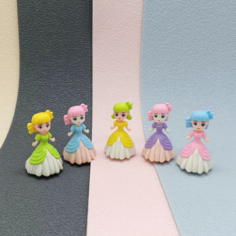 Factory Plastic Small Mini Toy Car Cute Cartoon Princess Model Gift Desktop Ornaments Toy Pull Back Inertia Cars For Kids Girls