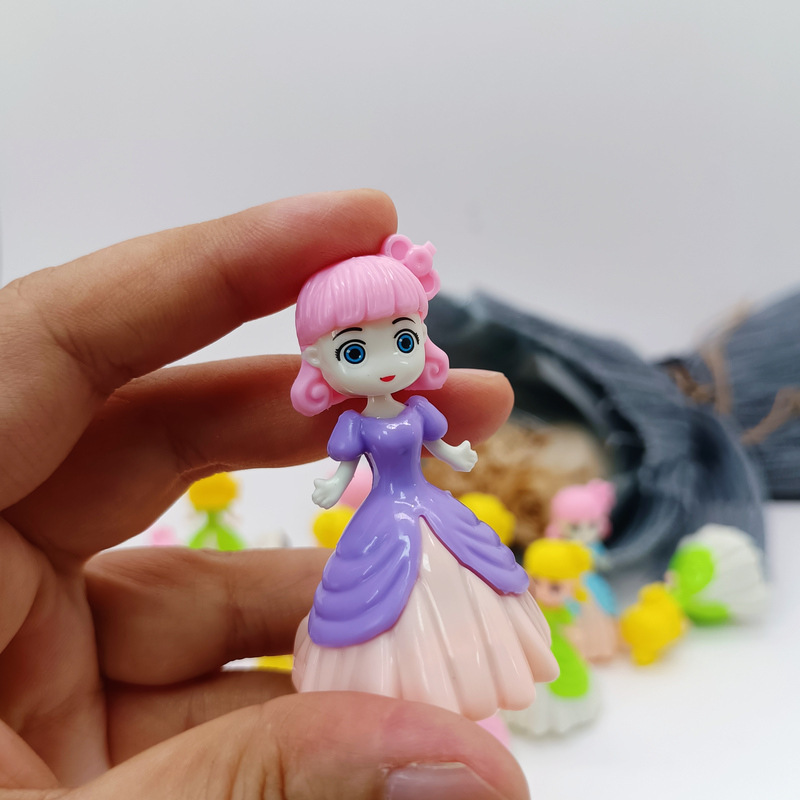 Factory Plastic Small Mini Toy Car Cute Cartoon Princess Model Gift Desktop Ornaments Toy Pull Back Inertia Cars For Kids Girls