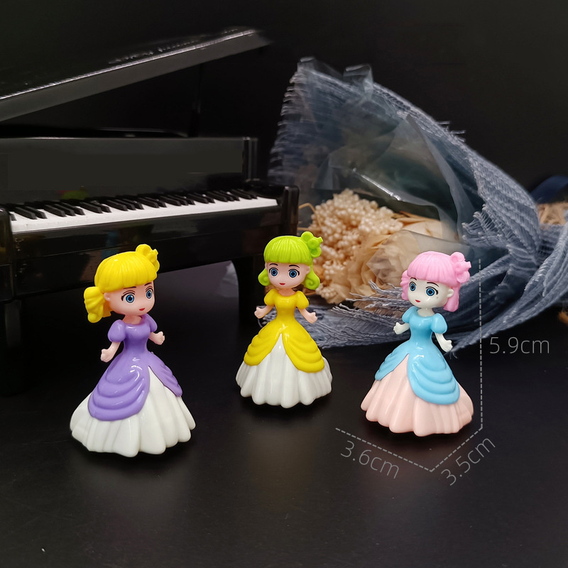 Factory Plastic Small Mini Toy Car Cute Cartoon Princess Model Gift Desktop Ornaments Toy Pull Back Inertia Cars For Kids Girls