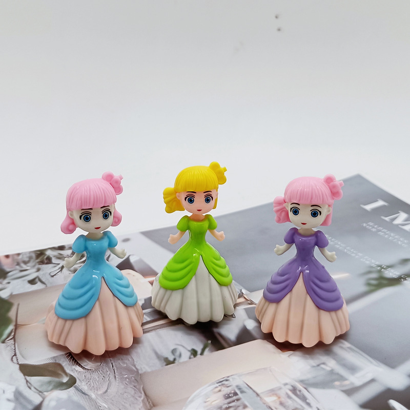 Factory Plastic Small Mini Toy Car Cute Cartoon Princess Model Gift Desktop Ornaments Toy Pull Back Inertia Cars For Kids Girls