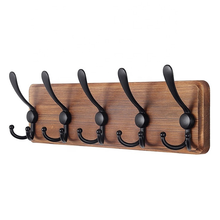 Wall Hanging Shelf Wood Coat Hooks for Wall with Shelf Wall