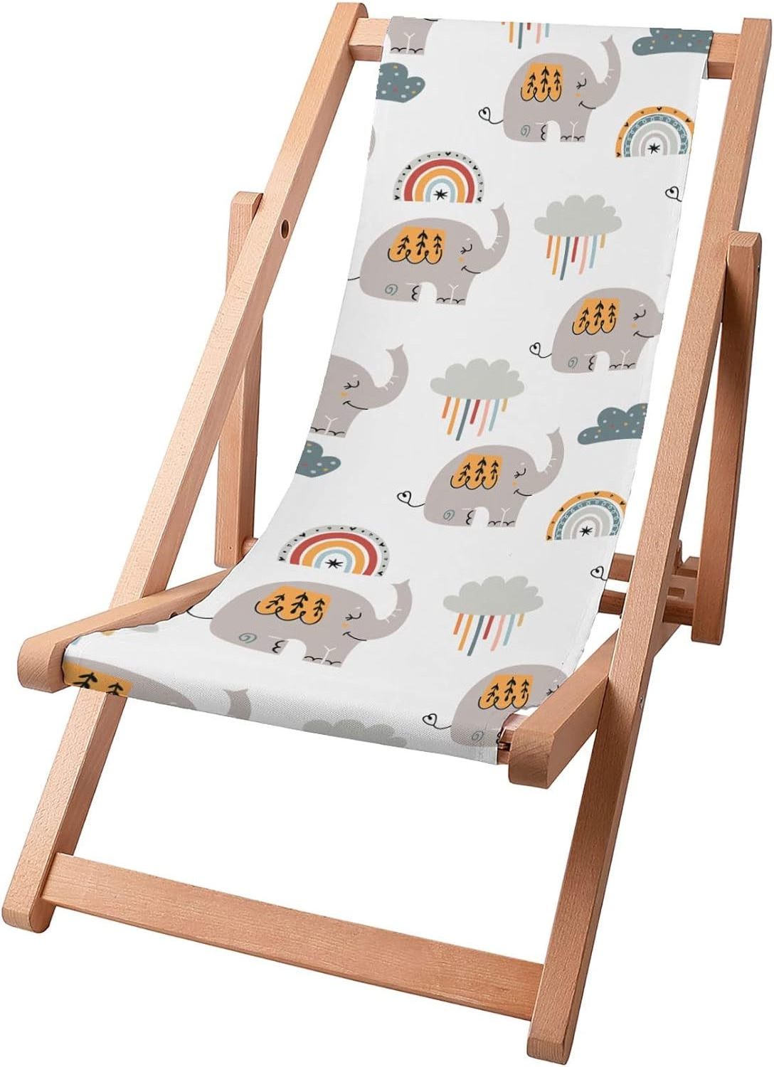 factory custom wooden small beach chair kids beach pool outdoor lounge chair