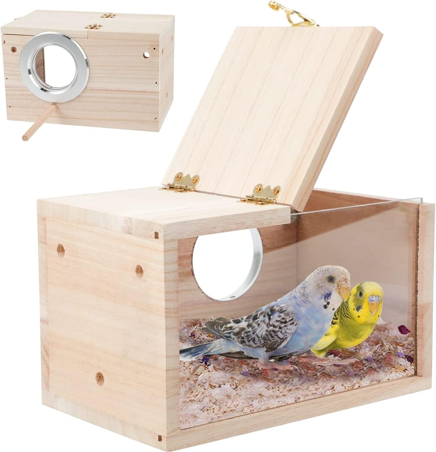 parrot nest outdoor bird house cage breeding box wood bird nest