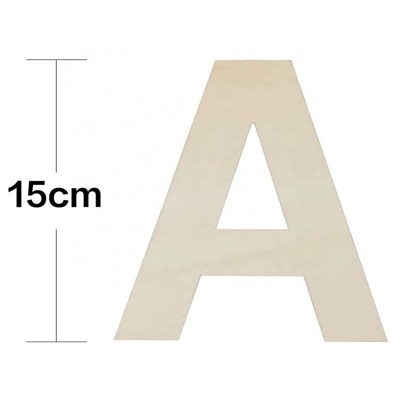 Blank Unfinished Wooden Capital Alphabet Letters Home Wall Decoration