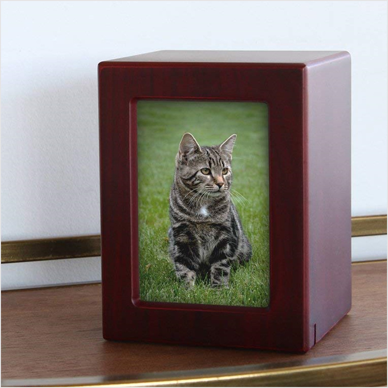 New Design Small Animal Dog Cat Memorial Keepsake Wooden Pet Cremation Urn