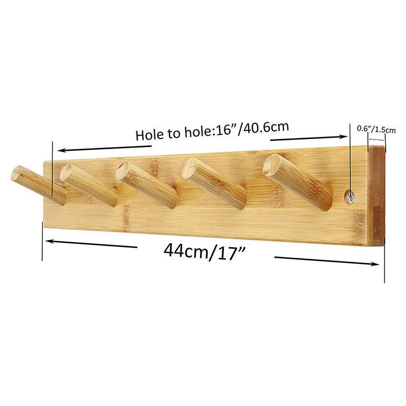 Wooden Wall Mounted Coat Rack