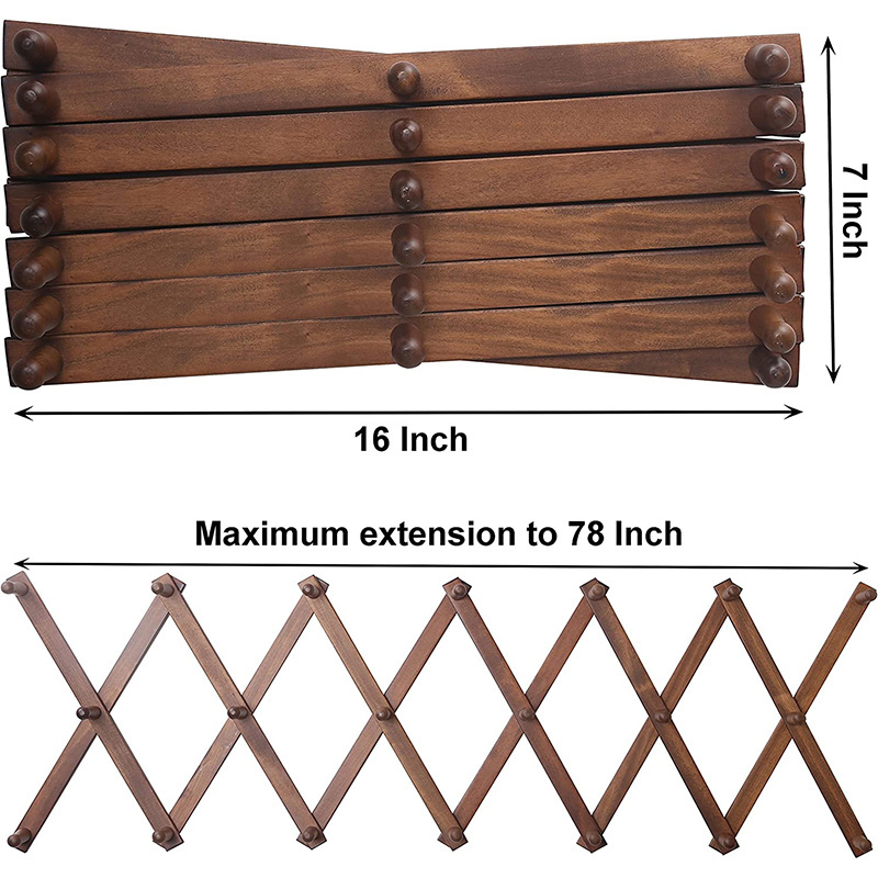 Wall Mounted Modern Expandable Coat Rack