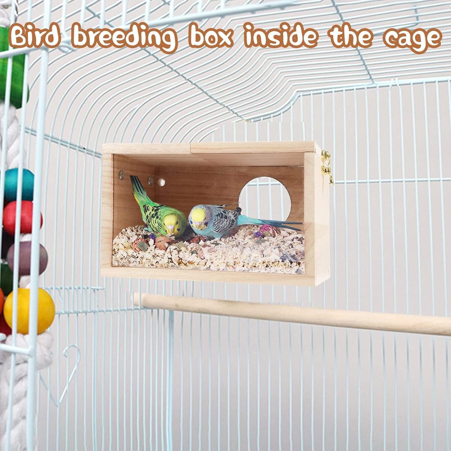 parrot nest outdoor bird house cage breeding box wood bird nest