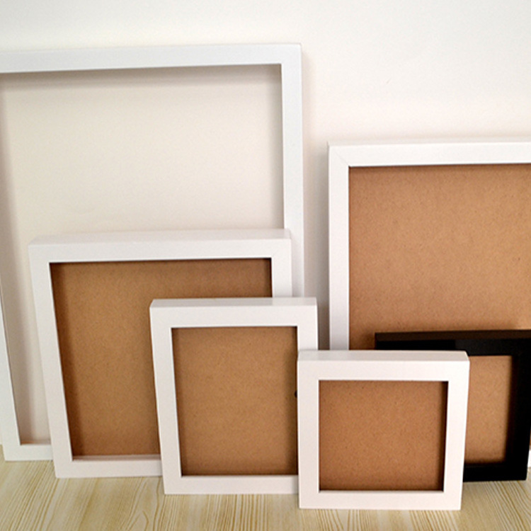 Customized Empty Solid Wood Shadow Box Frames with Transparent Window