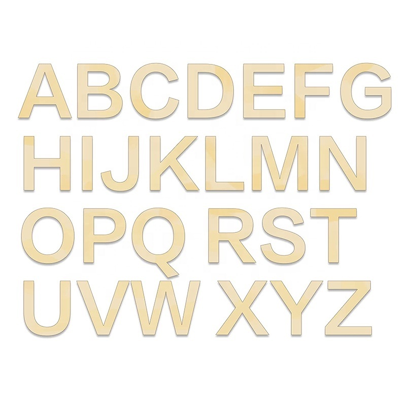 Blank Unfinished Wooden Capital Alphabet Letters Home Wall Decoration