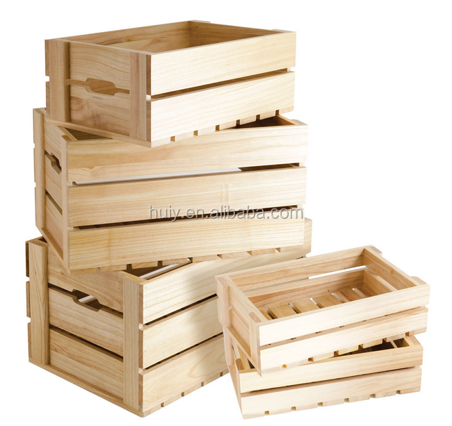 ECO friendly reclaimed wood fruit box wooden vegetable crates for sale