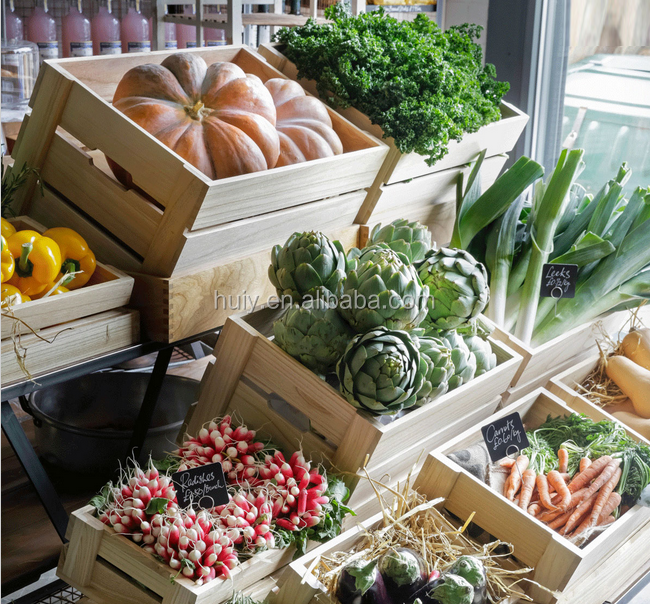 ECO friendly reclaimed wood fruit box wooden vegetable crates for sale