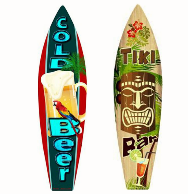 Surfboard Wall Art Decor Tiki Bar Surfboard Sign Margarita Surfboard Sign