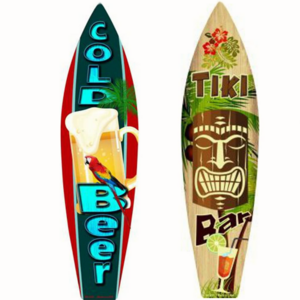 Surfboard Wall Art Decor Tiki Bar Surfboard Sign Margarita Surfboard Sign