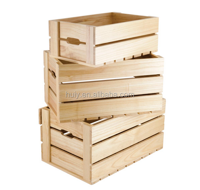 ECO friendly reclaimed wood fruit box wooden vegetable crates for sale