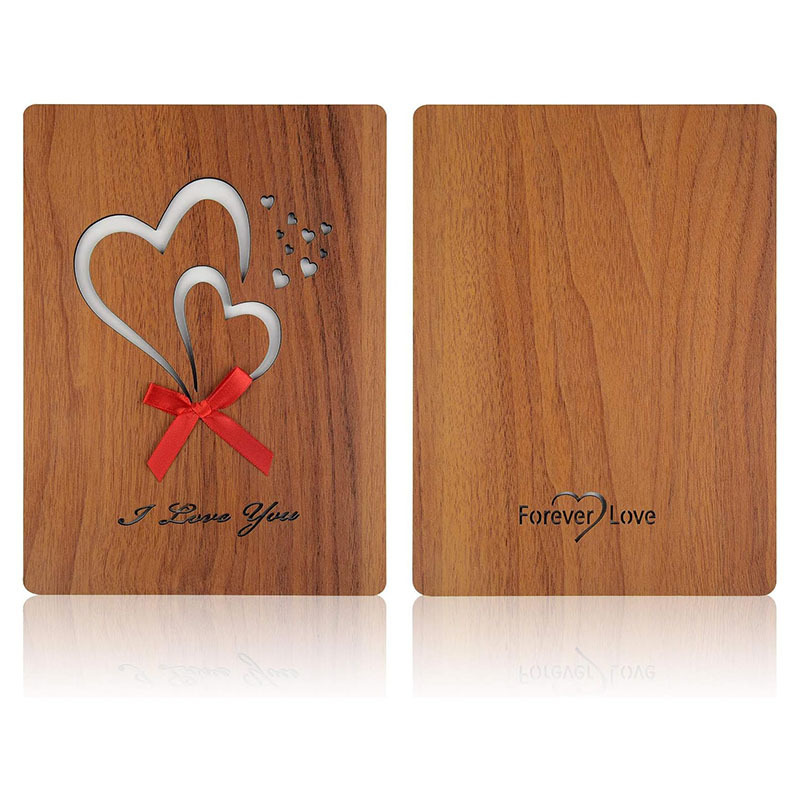 Anniversary Birthday Weddings Wood Love Greeting Card for Gift