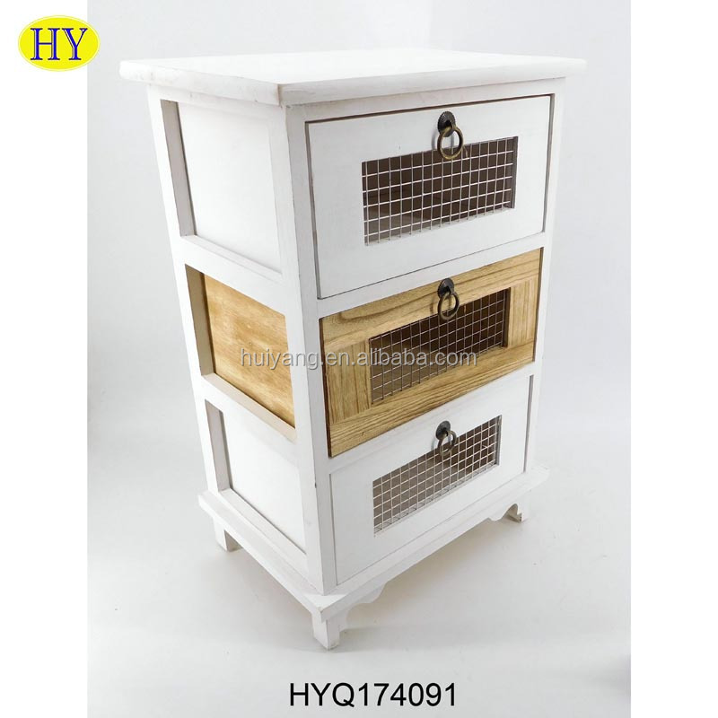 Cheap Custom Living Room Furniture Wood closet Cabinet with 3 Drawers Wholesale