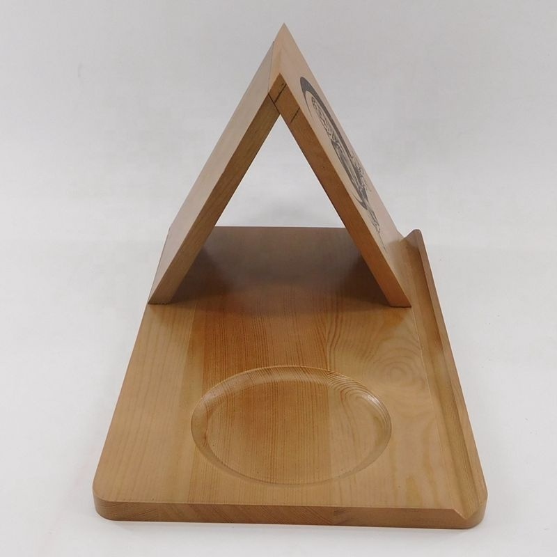 Wood Triangle Book Stand Multi-Functional Wooden Book Holder