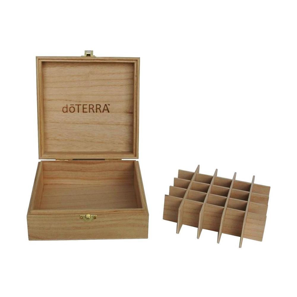 Essential Oils Storage Case Essential Oil Box with Latch Custom Pine Wood Large Unfinished Partition Jewelry Packaging Wooden HY