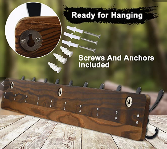 Clothes rack wall hanger wood hanging clothes rack