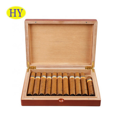 High Quality Custom Gift Humidor Travel Spanish Cedar Humidor Paulownia Wood Cigar Storage Box