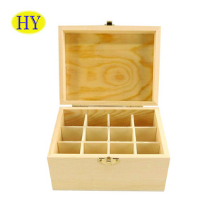 Custom Crafts Bamboo timber essential oil box Wooden Storage Box Essential Oils Packaging Box For Gift