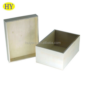 Natural Unfinished solid Wooden custom Storage Shoe Box Wholesale