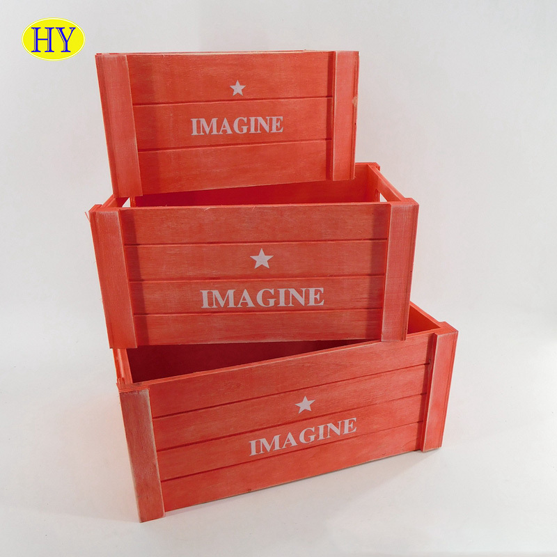 Cheap custom plywood wood storage crates wooden picnic basket wine vegetable fruit crates for sale