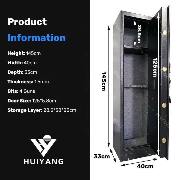 Factory Price Mechanical Lock weapon locker Customized Colors Treadlock Gun Safe Cabinet With Shelves Iron Safe Locker