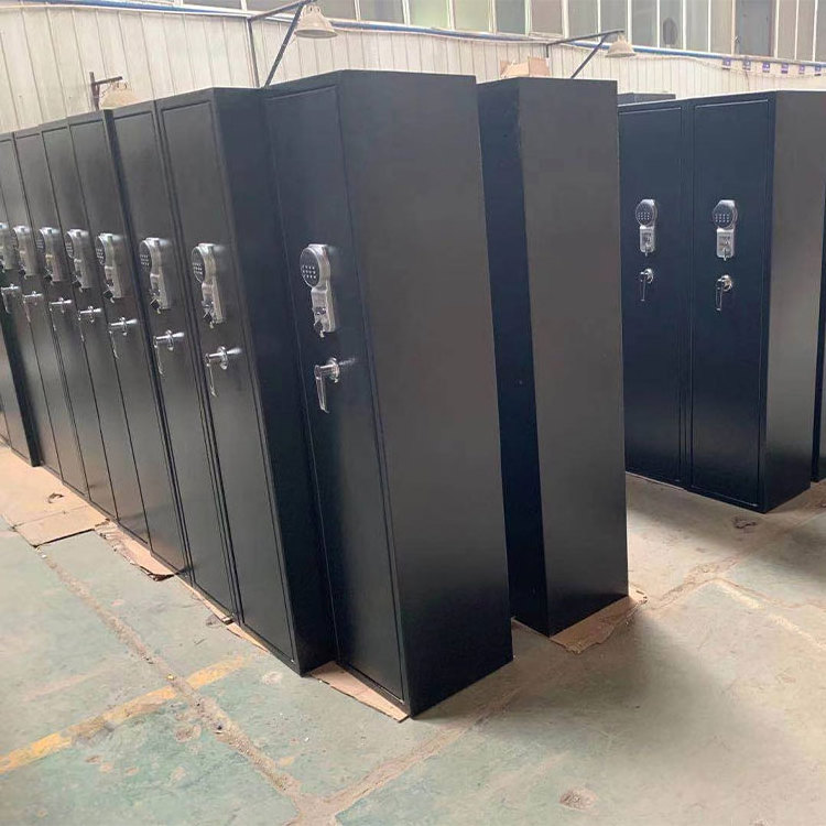 Factory Price Mechanical Lock weapon locker Customized Colors Treadlock Gun Safe Cabinet With Shelves Iron Safe Locker