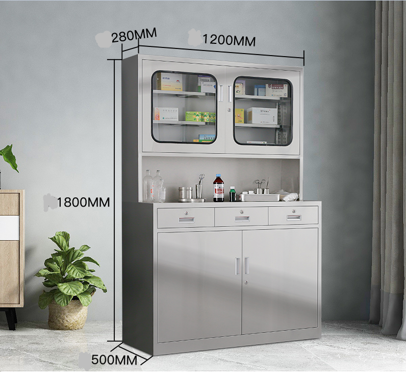 HUIYANG High Quality Hospital Laboratory Furniture stainless steel medicine storage cabinet