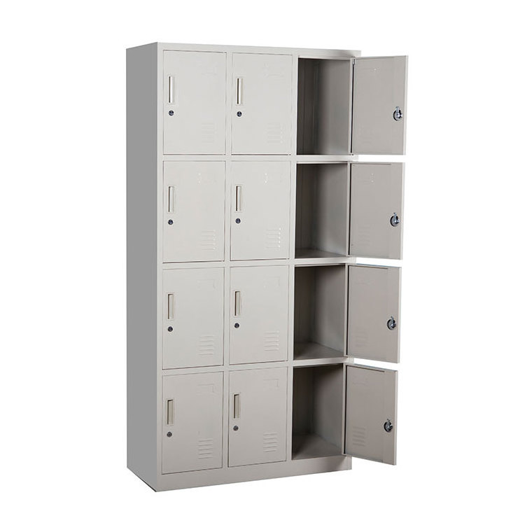 Armarios de acero 12 Door Compartment Metal Locker Wardrobe Steel Storage Cabinet Staff GYM Locker Or School Locker Cabinet