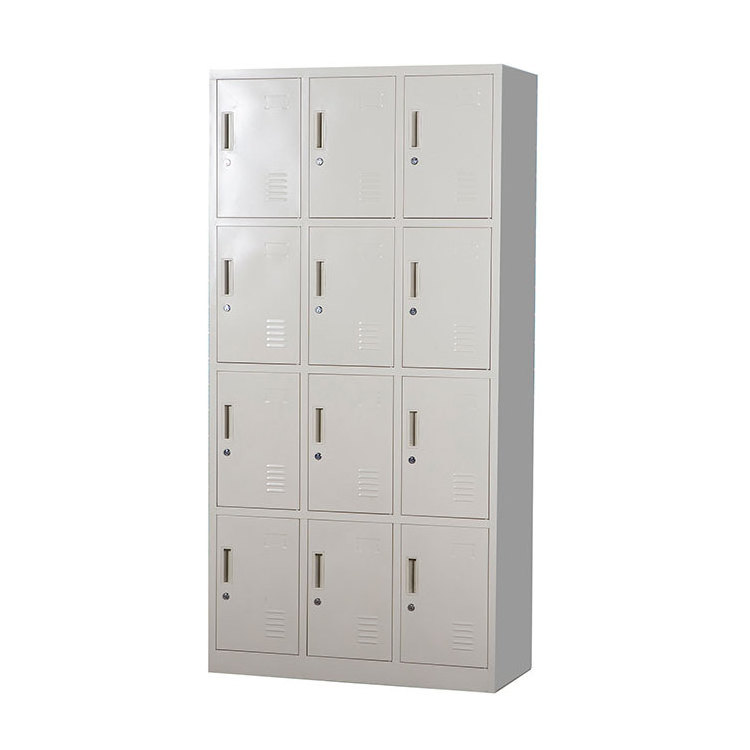 Armarios de acero 12 Door Compartment Metal Locker Wardrobe Steel Storage Cabinet Staff GYM Locker Or School Locker Cabinet