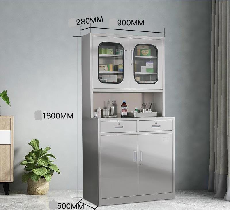 HUIYANG Hot sale Hospital Pharmacy Cabinet Western Medicine Cabinet 2 Drawer Dispensing Cabinet