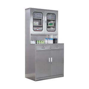 HUIYANG Hot sale Hospital Pharmacy Cabinet Western Medicine Cabinet 2 Drawer Dispensing Cabinet