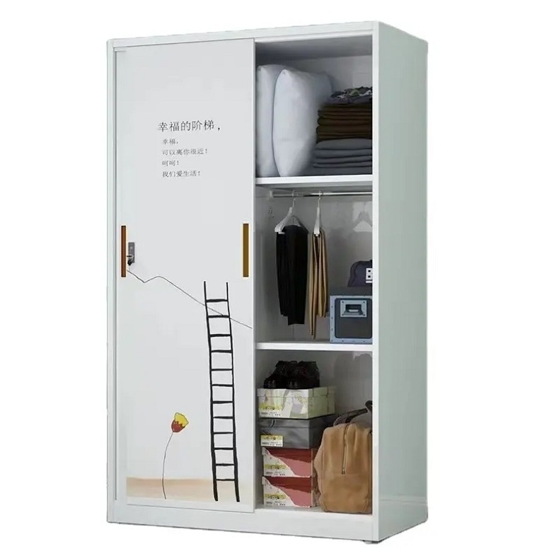 Armarios de acero HUIYANG Hot Sale Steel  Furniture Almari Wardrobe Metal Wardrobe Clothes Organizer Metal Cabinet Storage