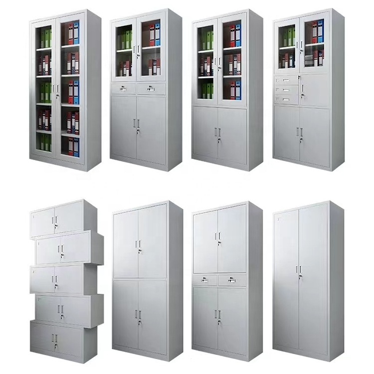 Hot Sale Office Furniture File Cabinet Manufacturers Metal 2 Door Cupboard Steel Storage Locker Iron Cabinet