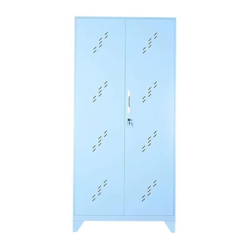 HUIYANG  Lockable Broom Outdoor Storage Garden Tool Clean Cabinet Patio Cupboard Metal Office Furniture