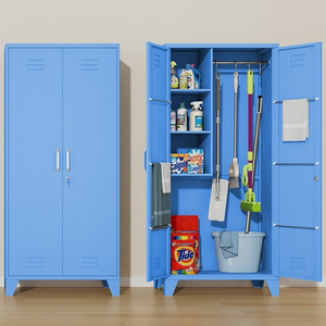 Luoyang huiyang broom storage cabinet metal cleaning tool cabinet lemari alat kebersihan