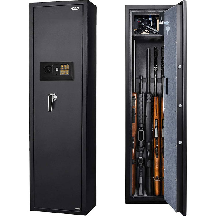 Electronic Fingerprint Gun Safe Weapon Locker  Metal Cabinet For Placing Long Guns Manufacturer High Quality Treadlock Gun Safe