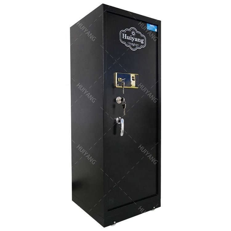 storage bed side keypad lock 12 6mm door long fireproof cabinet biometric hand fingerprint stainless steel gun safe