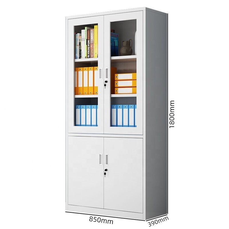 Hot Sale Office Furniture File Cabinet Manufacturers Metal 2 Door Cupboard Steel Storage Locker Iron Cabinet