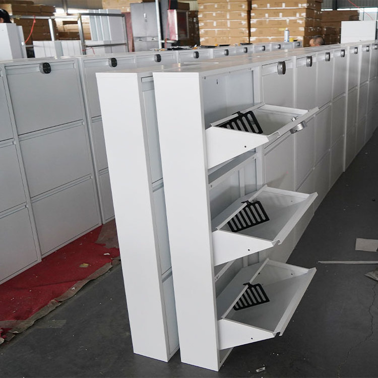 HUIYANG High Quality Hanging Wall or Outdoor Hall Entrance Steel Ultra-thin Flip Shoe Closed Cabinet