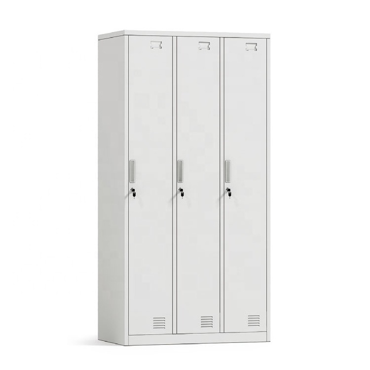 HUIYANG Factory Hot Sale 3 Swing Door Steel Lockers Mechanical Cabinets Wardrobes Dressing Room Staff Room locker