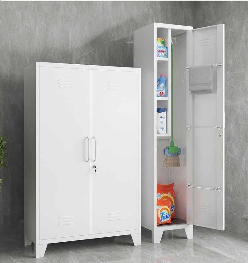 Luoyang huiyang broom storage cabinet metal cleaning tool cabinet lemari alat kebersihan