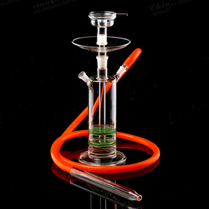 Z5 Glass Straight Type Hookah Shisha Percolator High LED Silent Double Laylers Small Bubbler Water Pipe Smoking Bar Use